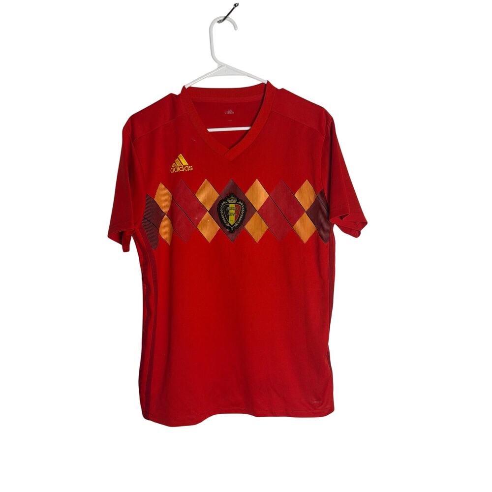 Adidas Belgium National Team #24 Soccer Jersey Mens L Red 2018 World Cup